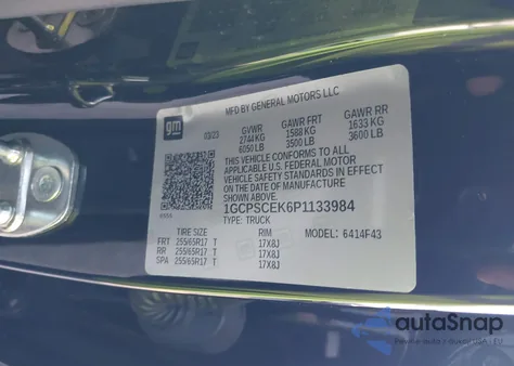 2023 Chevrolet Colorado 2Wd Short Box Lt z USA, uszkodzony, nr VIN 1GCPSCEK6P1133984